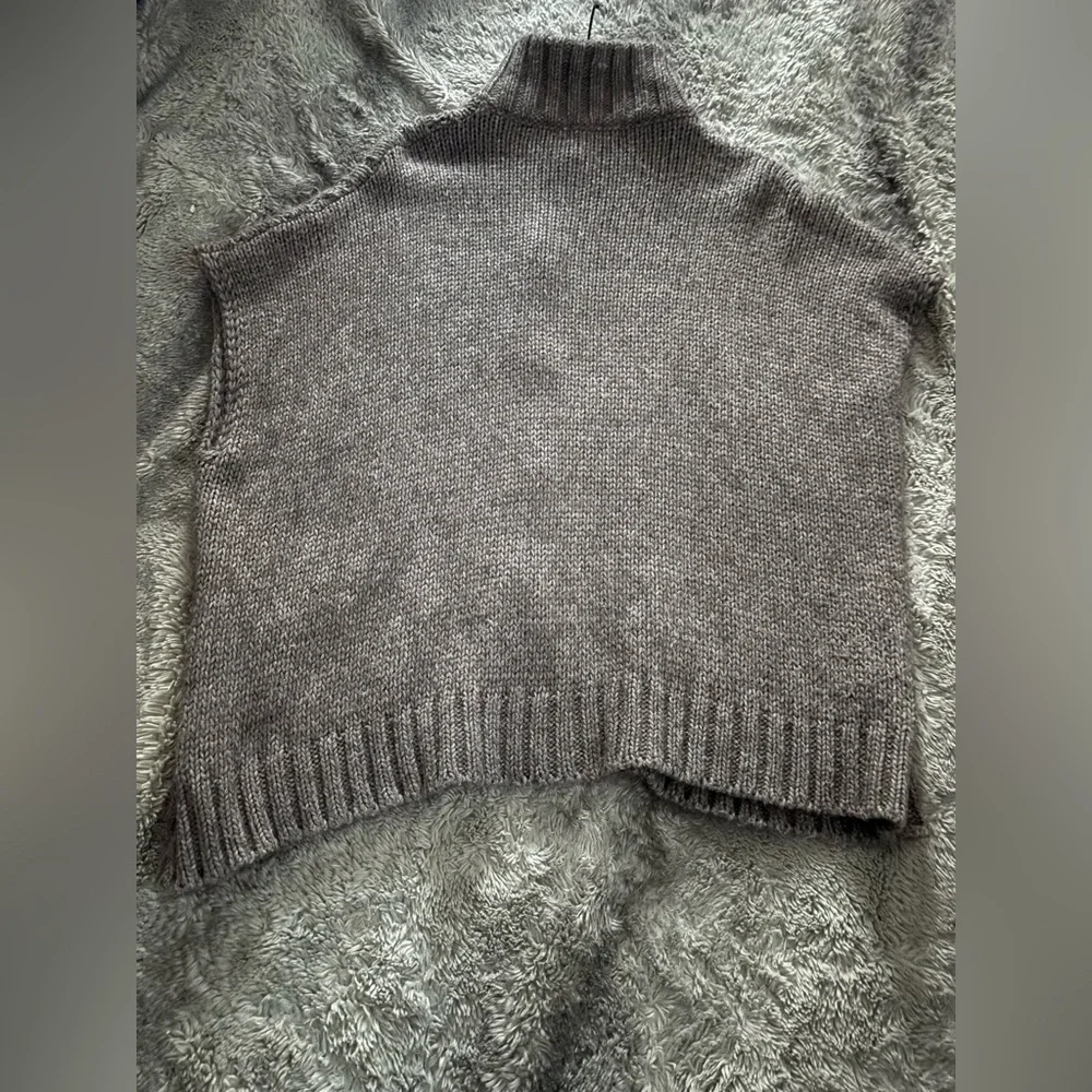 Anthropologie Elsamanda made in Italy Women Gray Cable Knit Sweater